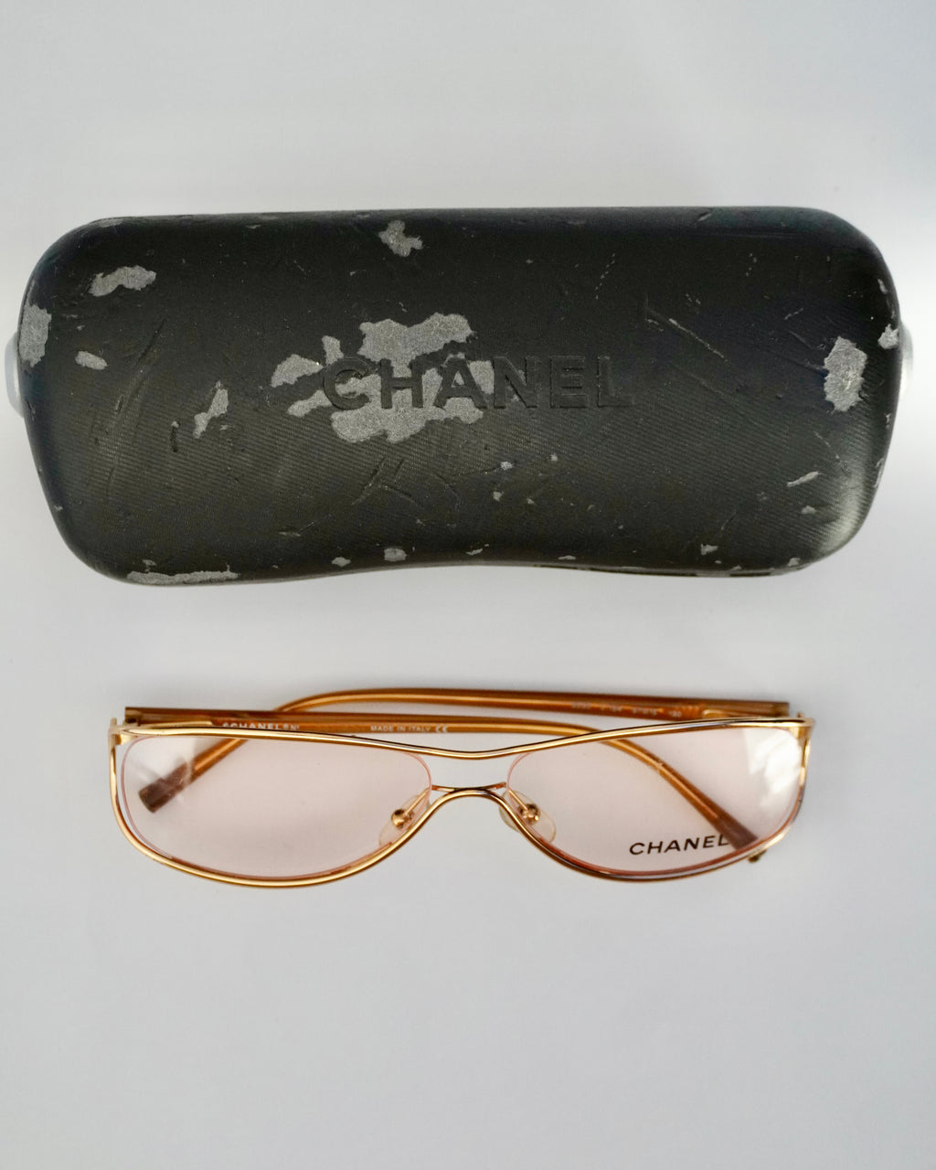 CHANEL VINTAGE GOLD-TONE SUNGLASSES