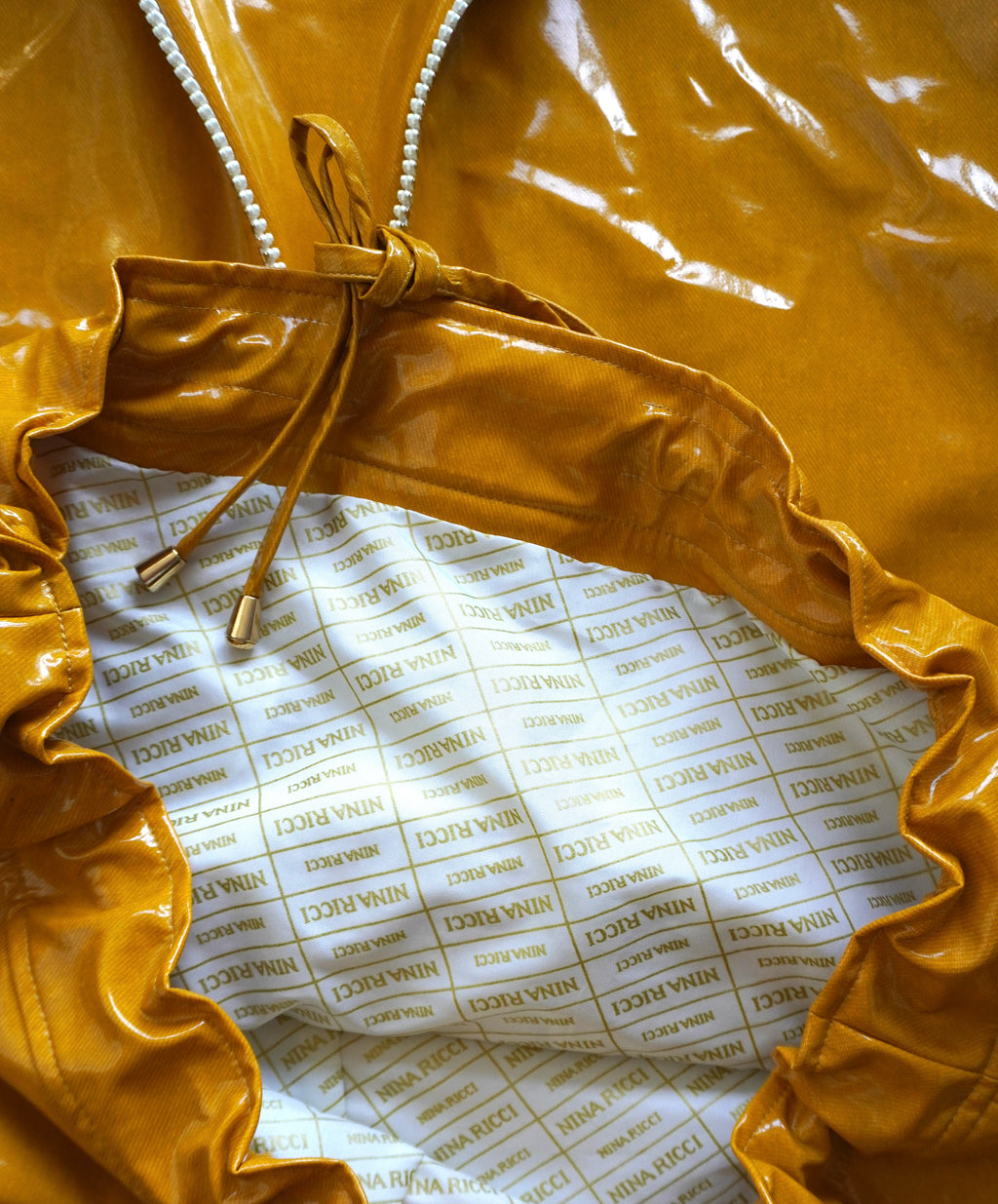 NINA RICCI YELLOW VINYL RAIN JACKET