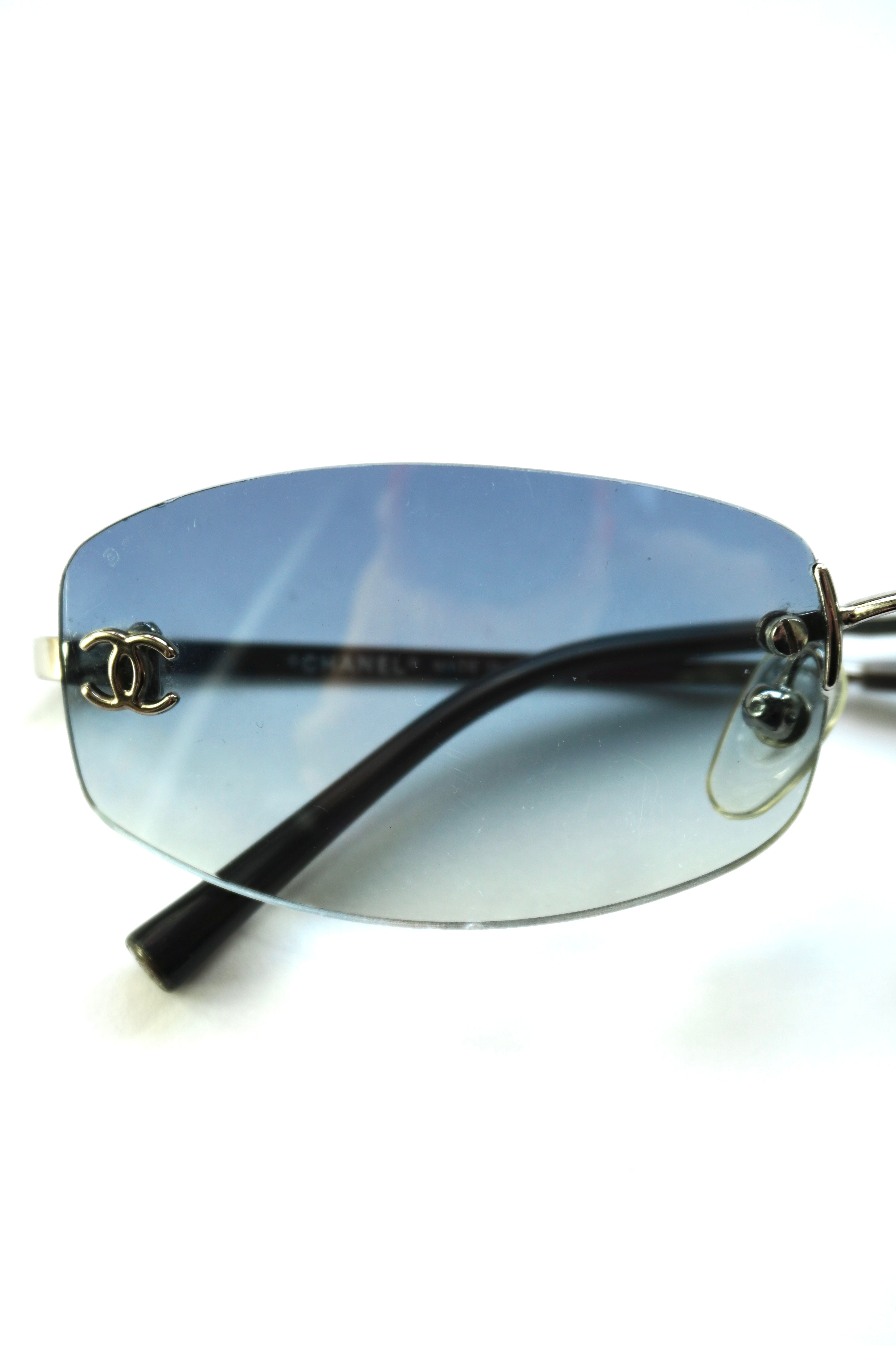 CHANEL 4002 BLUE GRADIENT RIMLESS SUNGLASSES