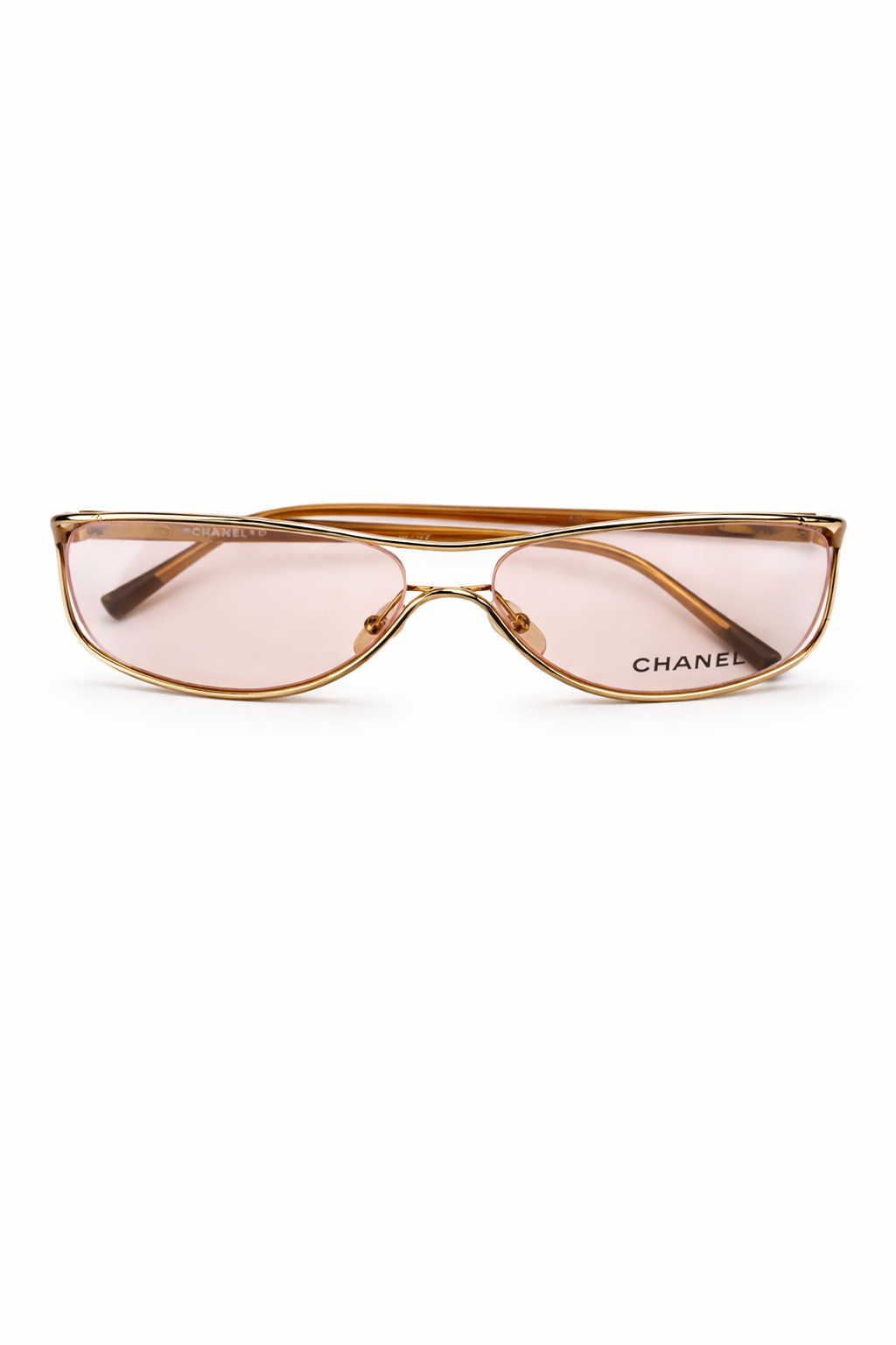 CHANEL VINTAGE GOLD-TONE SUNGLASSES