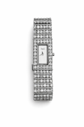 DOLCE&GABBANA Vintage Crystal Bracelet Watch – Silver-Tone Statement Timepiece