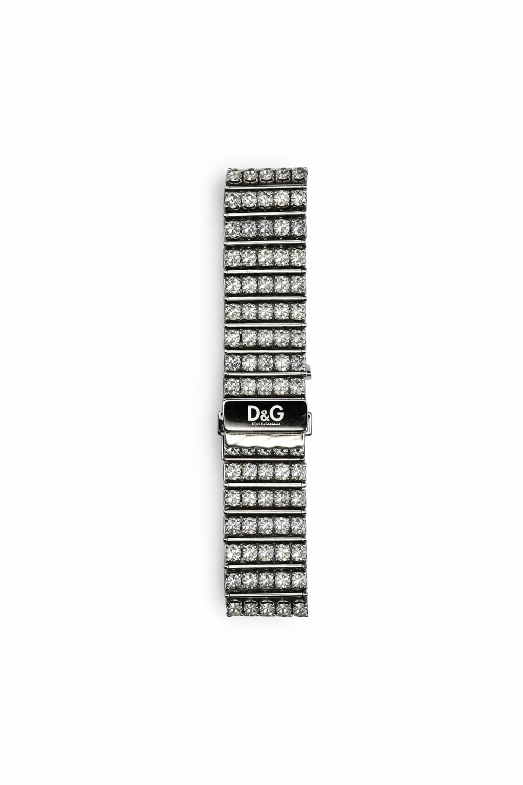 DOLCE&GABBANA Vintage Crystal Bracelet Watch – Silver-Tone Statement Timepiece