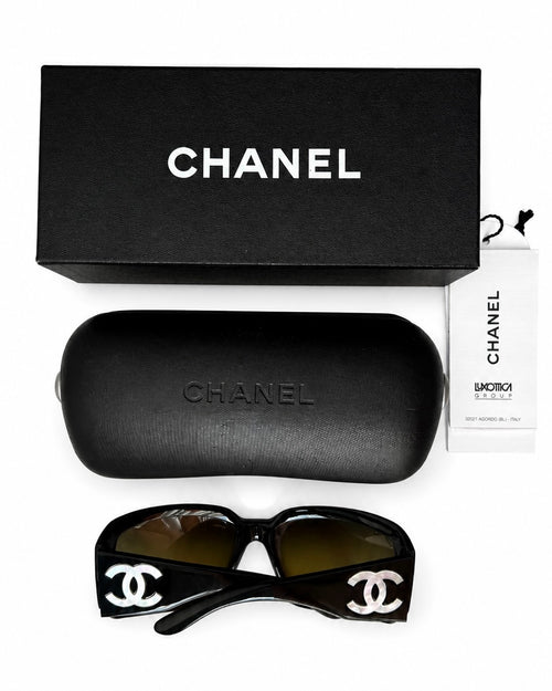 Chanel Mother-Of-Pearl CC Logo Sunglasses-5076