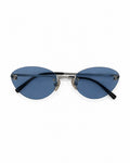 Chanel Rimless Coco Mark Sunglasses Blue WS11231