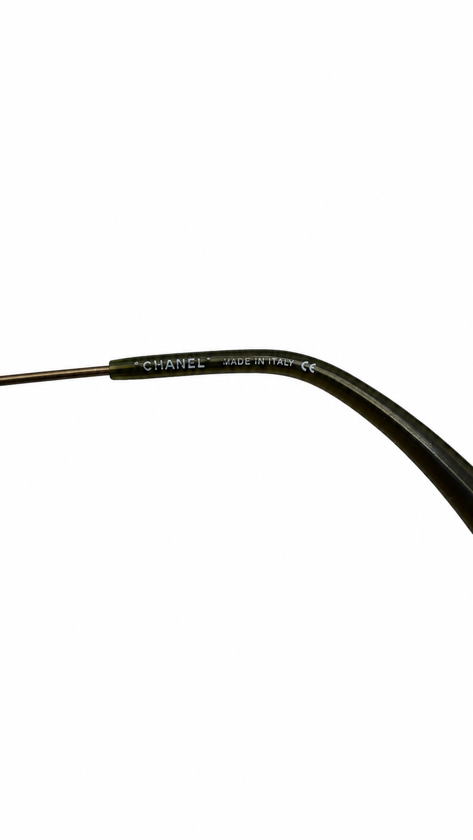 Vintage Chanel Rimless Shield Sunglasses with Pearl Details – Early 2000s
