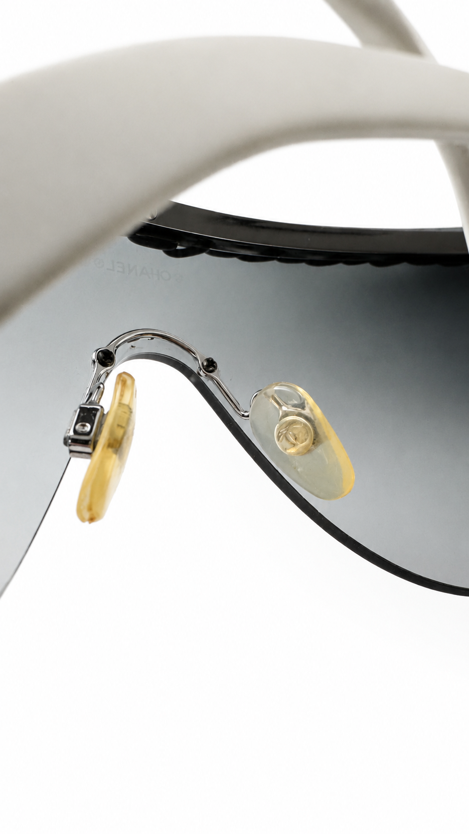 CHANEL 4160-Q Rimless Shield Chain Sunglasses