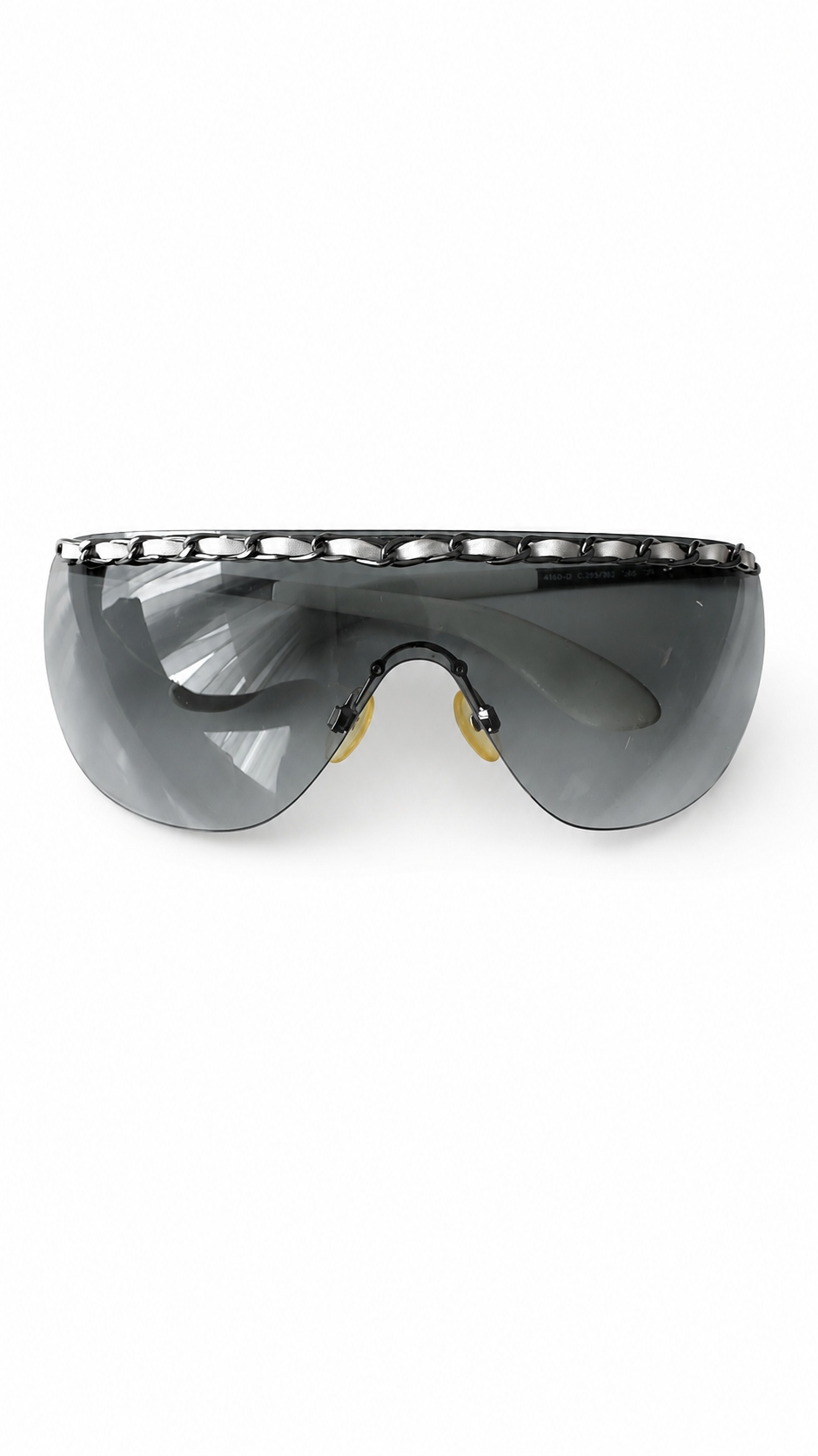 CHANEL 4160-Q Rimless Shield Chain Sunglasses